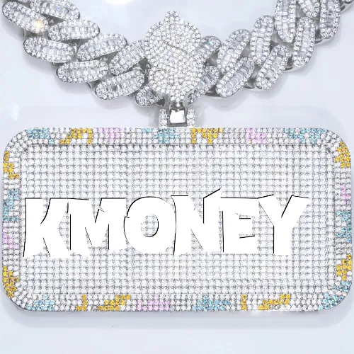 CUSTOM LETTER NECKLACE 3D COLORFUL SQUARE sold by The GUU Shop