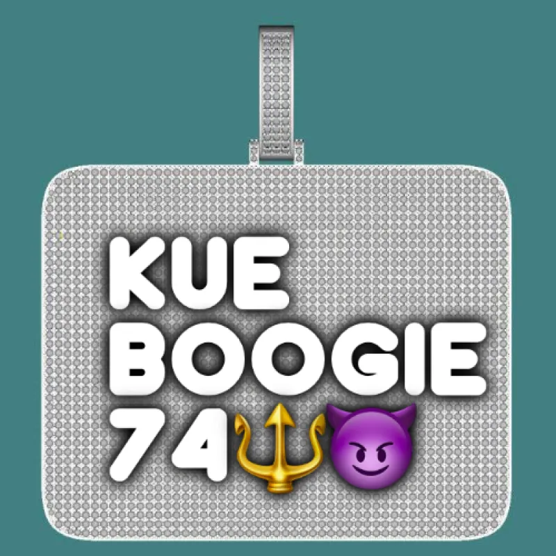 CUSTOM LETTER NECKLACE 3D BIG SQUARE sold by The GUU Shop