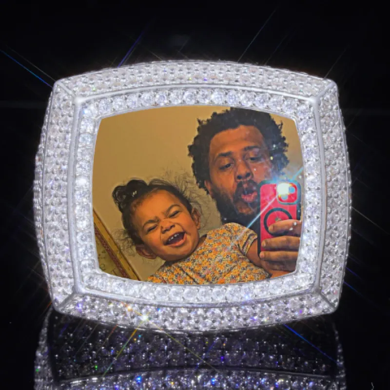 3D CUSTOM PICTURE ICED RING sold by The GUU Shop