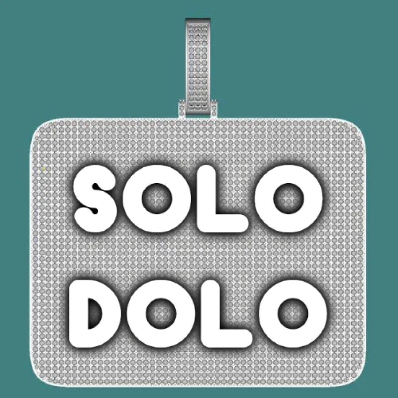 CUSTOM LETTER NECKLACE 3D BIG SQUARE sold by The GUU Shop