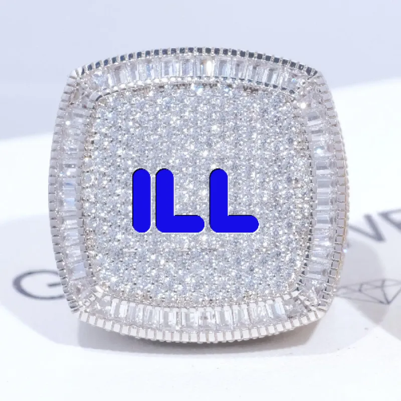 CUSTOM LETTER 3D ICED RING sold by The GUU Shop