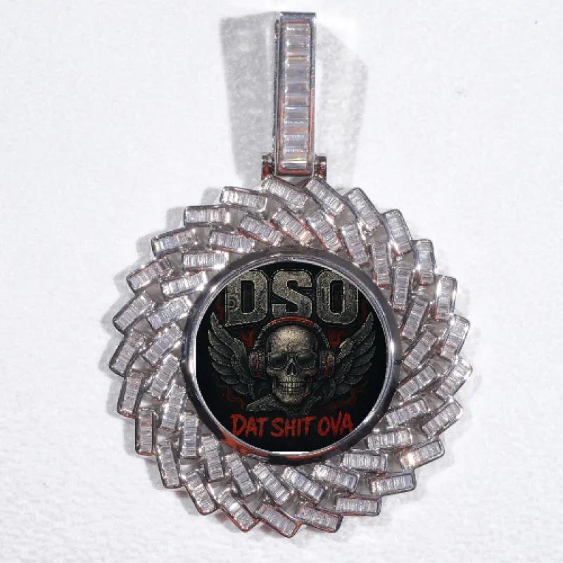 Large 3D Baguette Custom Picture Pendant sold by The GUU Shop