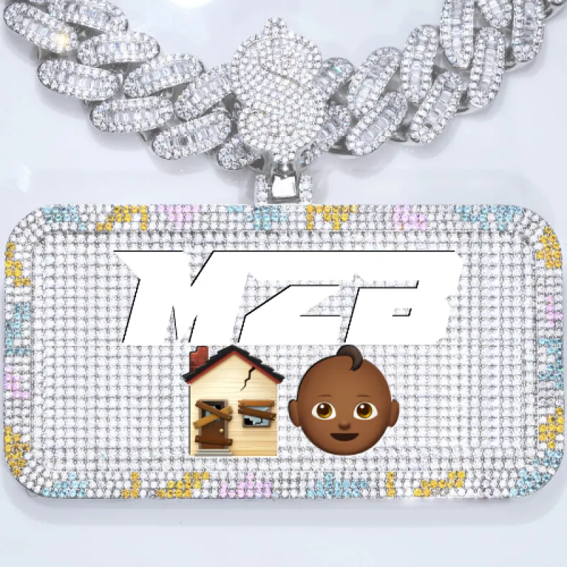 CUSTOM LETTER NECKLACE 3D COLORFUL SQUARE sold by The GUU Shop