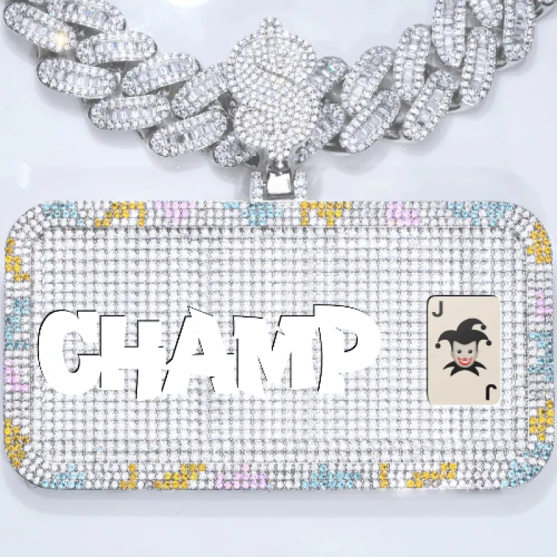 CUSTOM LETTER NECKLACE 3D COLORFUL SQUARE sold by The GUU Shop