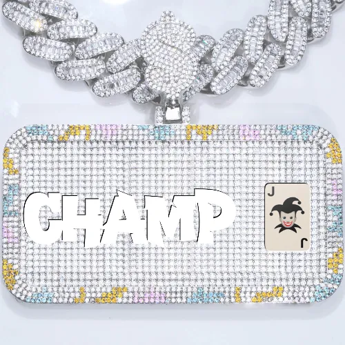 CUSTOM LETTER NECKLACE 3D COLORFUL SQUARE sold by The GUU Shop