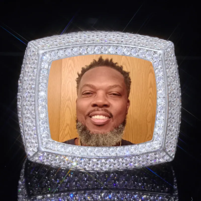 3D CUSTOM PICTURE ICED RING sold by The GUU Shop