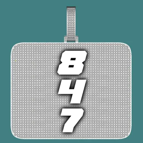 CUSTOM LETTER NECKLACE 3D BIG SQUARE sold by The GUU Shop