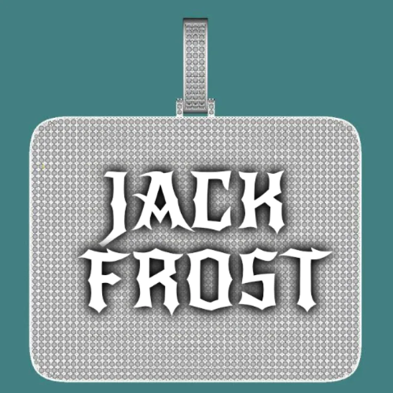 CUSTOM LETTER NECKLACE 3D BIG SQUARE sold by The GUU Shop