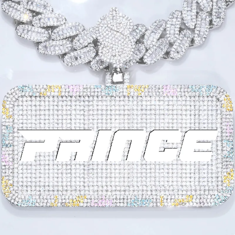 CUSTOM LETTER NECKLACE 3D COLORFUL SQUARE sold by The GUU Shop