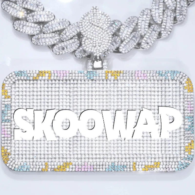 CUSTOM LETTER NECKLACE 3D COLORFUL SQUARE sold by The GUU Shop