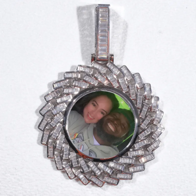 Large 3D Baguette Custom Picture Pendant sold by The GUU Shop
