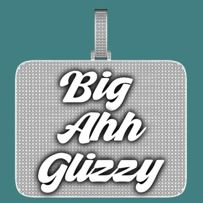 CUSTOM LETTER NECKLACE 3D BIG SQUARE sold by The GUU Shop