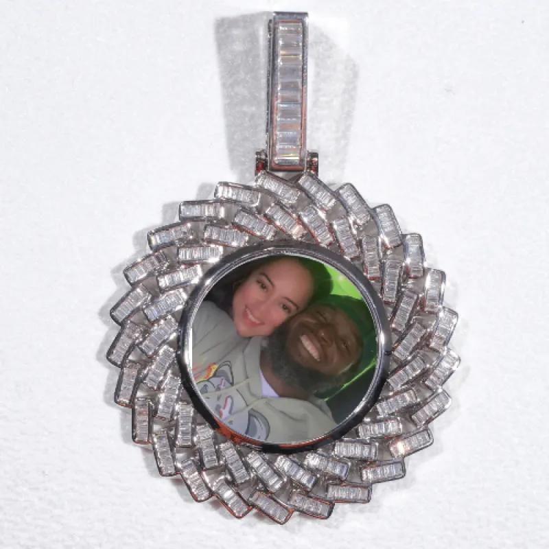 Large 3D Baguette Custom Picture Pendant sold by The GUU Shop