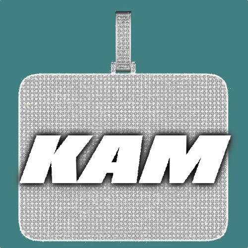 CUSTOM LETTER NECKLACE 3D BIG SQUARE sold by The GUU Shop