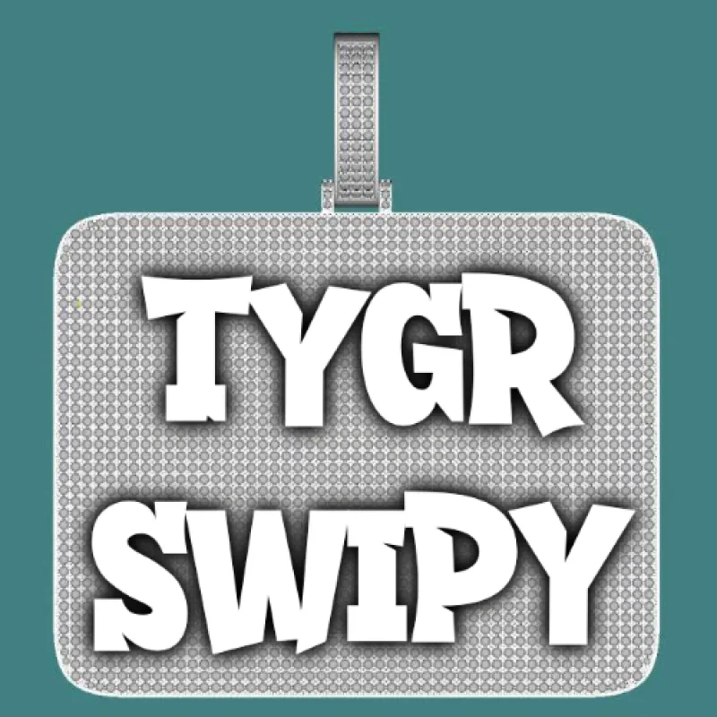 CUSTOM LETTER NECKLACE 3D BIG SQUARE sold by The GUU Shop