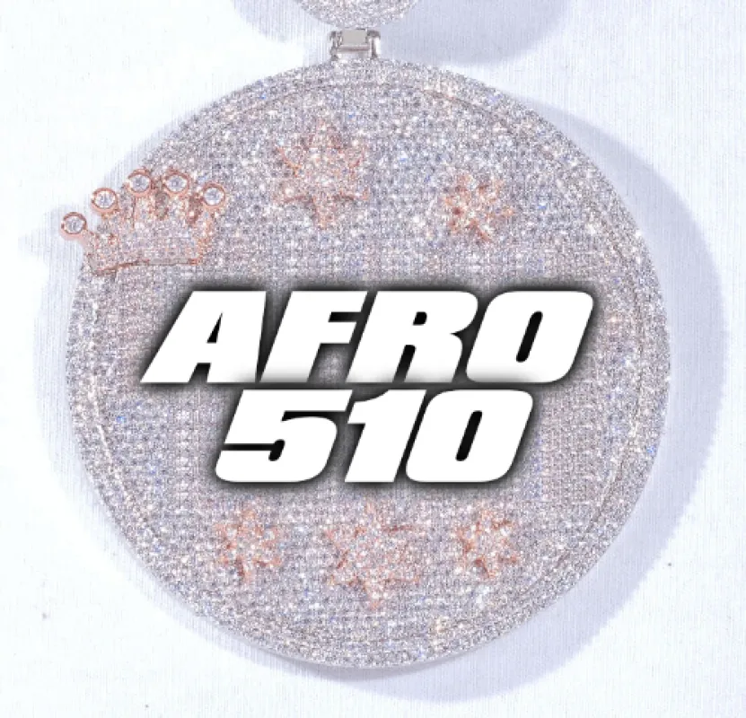 CUSTOM LETTER NECKLACE 3D BIG CROWN DISC made by The GUU Shop