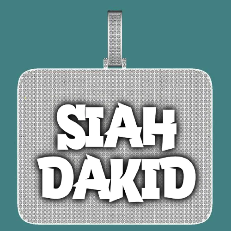 CUSTOM LETTER NECKLACE 3D BIG SQUARE sold by The GUU Shop