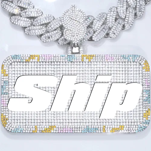 CUSTOM LETTER NECKLACE 3D COLORFUL SQUARE sold by The GUU Shop