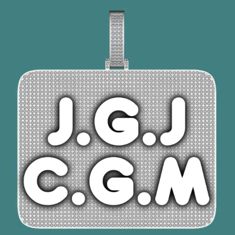 CUSTOM LETTER NECKLACE 3D BIG SQUARE sold by The GUU Shop