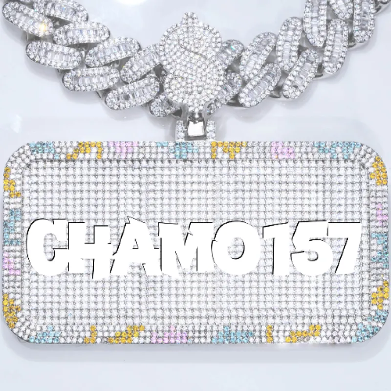 CUSTOM LETTER NECKLACE 3D COLORFUL SQUARE sold by The GUU Shop