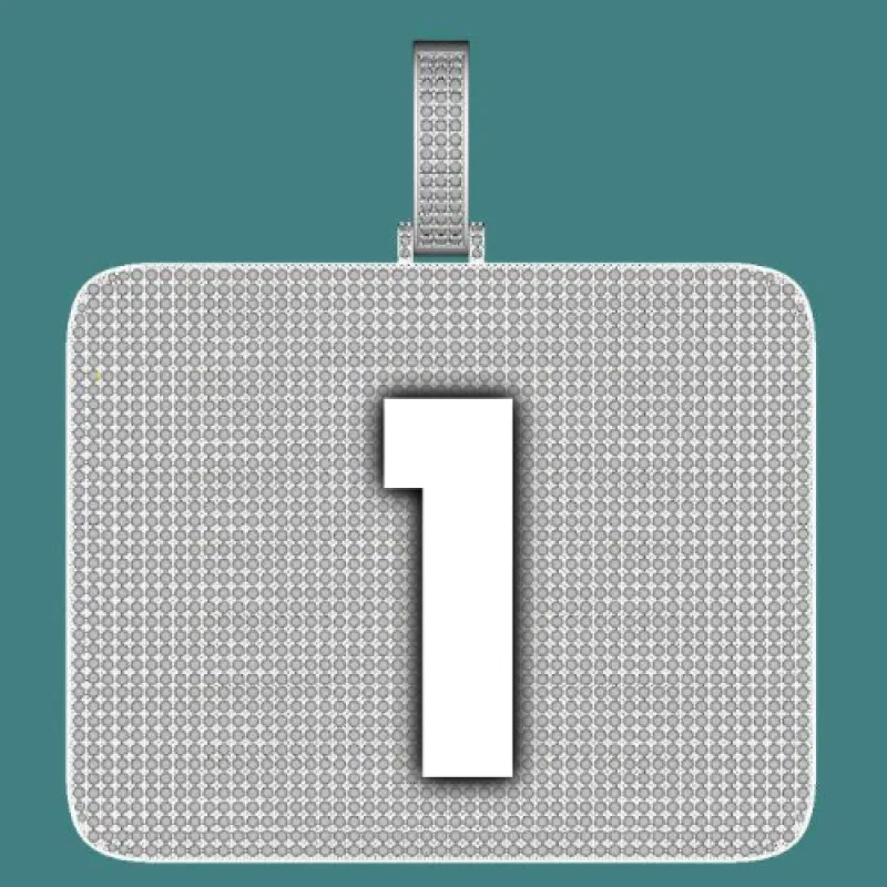 CUSTOM LETTER NECKLACE 3D BIG SQUARE sold by The GUU Shop