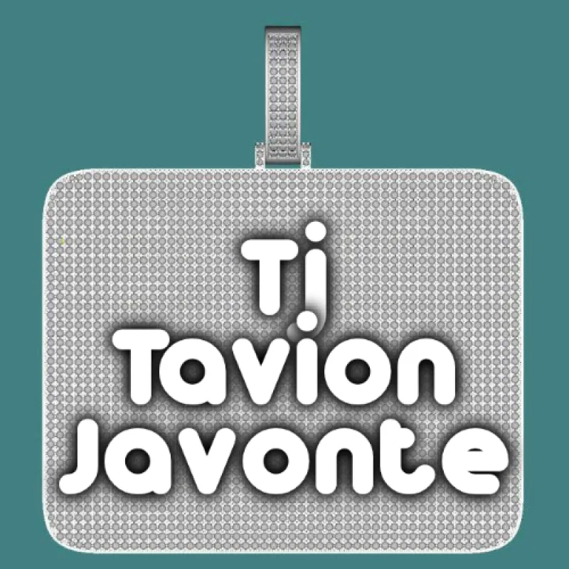 CUSTOM LETTER NECKLACE 3D BIG SQUARE sold by The GUU Shop