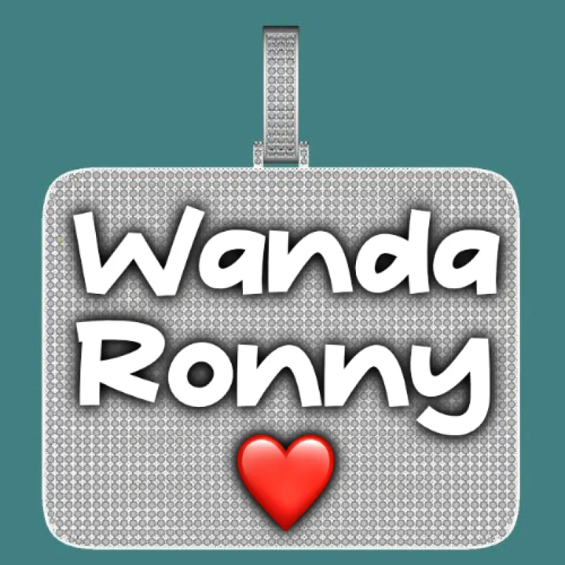 CUSTOM LETTER NECKLACE 3D BIG SQUARE sold by The GUU Shop