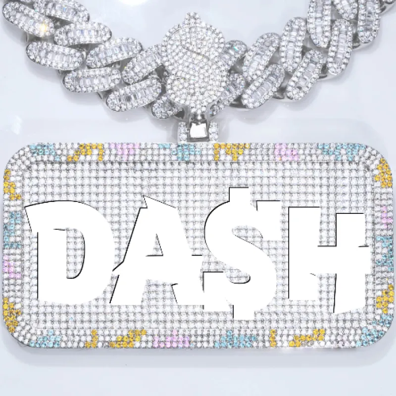 CUSTOM LETTER NECKLACE 3D COLORFUL SQUARE sold by The GUU Shop