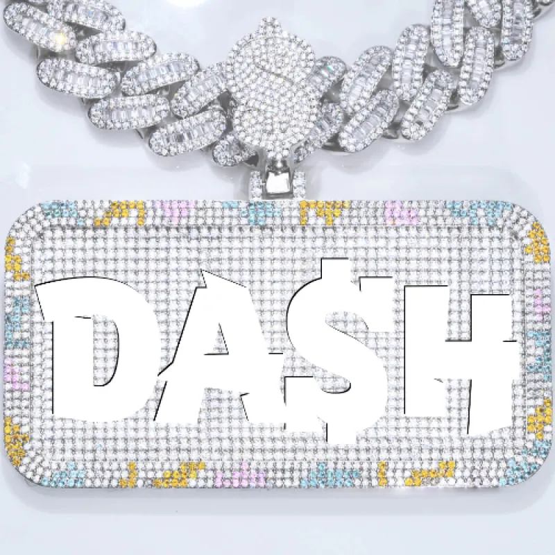 CUSTOM LETTER NECKLACE 3D COLORFUL SQUARE sold by The GUU Shop