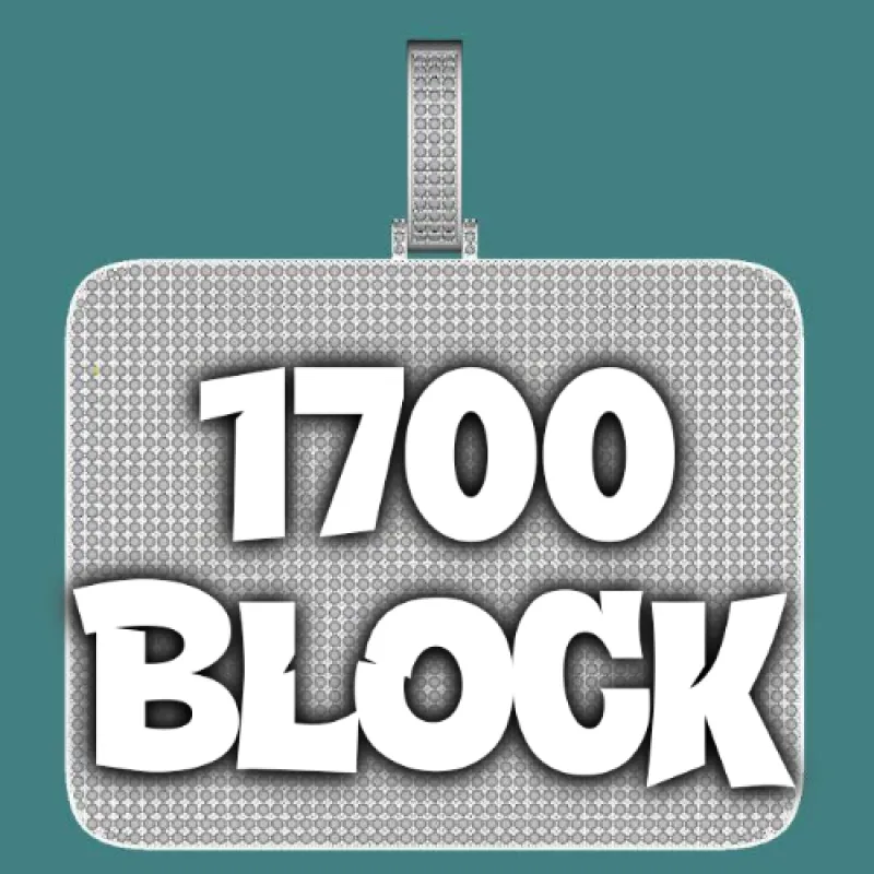 CUSTOM LETTER NECKLACE 3D BIG SQUARE sold by The GUU Shop