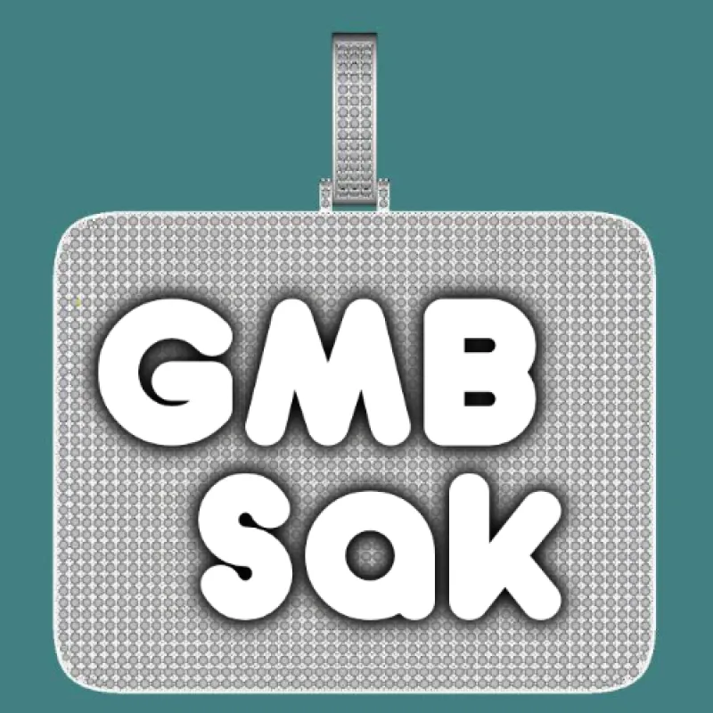 CUSTOM LETTER NECKLACE 3D BIG SQUARE sold by The GUU Shop