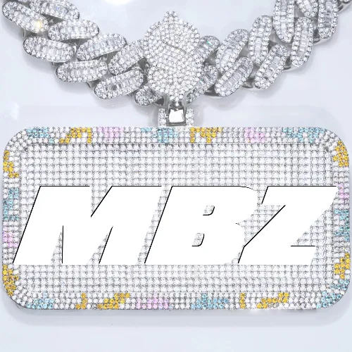 CUSTOM LETTER NECKLACE 3D COLORFUL SQUARE sold by The GUU Shop