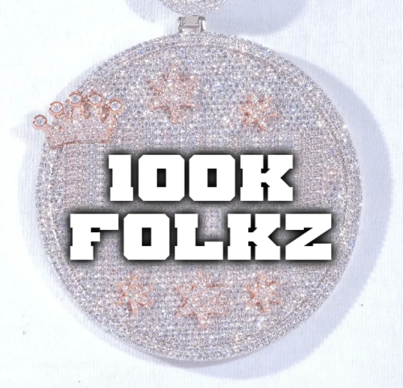 CUSTOM LETTER NECKLACE 3D BIG CROWN DISC sold by The GUU Shop