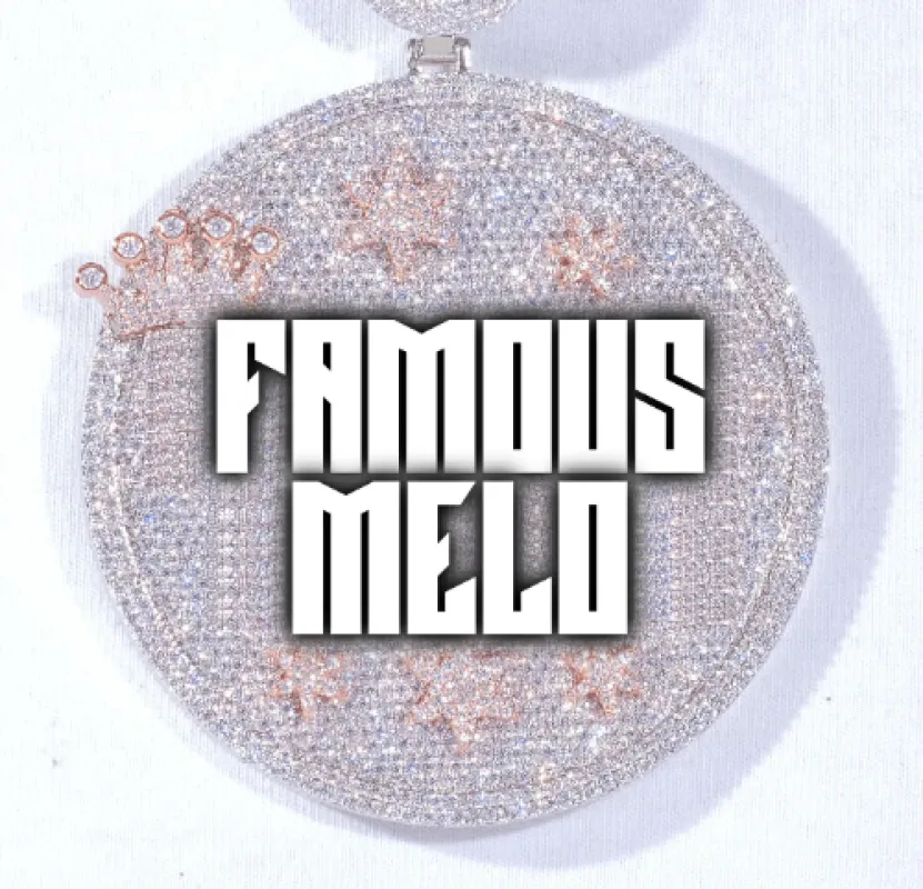 CUSTOM LETTER NECKLACE 3D BIG CROWN DISC sold by The GUU Shop