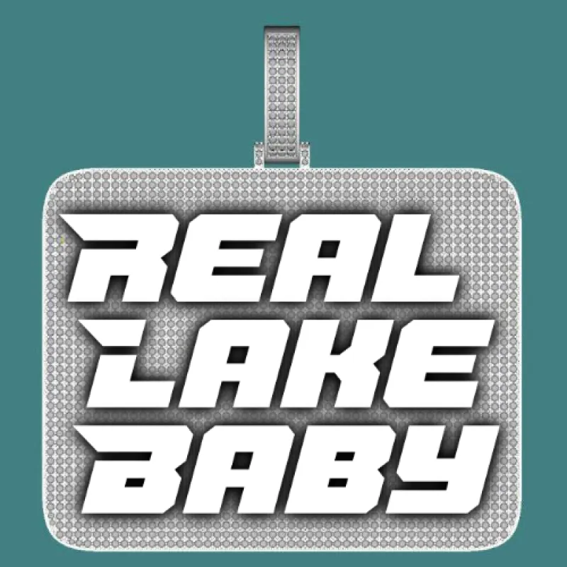 CUSTOM LETTER NECKLACE 3D BIG SQUARE sold by The GUU Shop