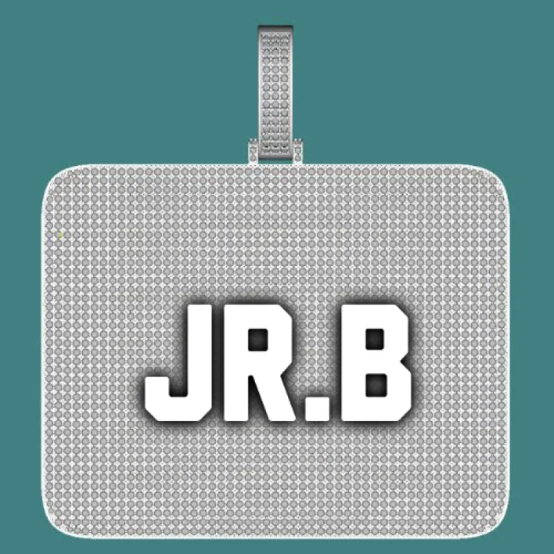 CUSTOM LETTER NECKLACE 3D BIG SQUARE sold by The GUU Shop