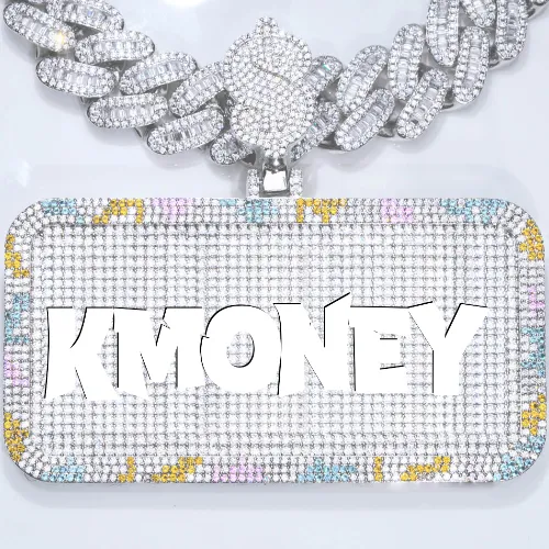 CUSTOM LETTER NECKLACE 3D COLORFUL SQUARE sold by The GUU Shop