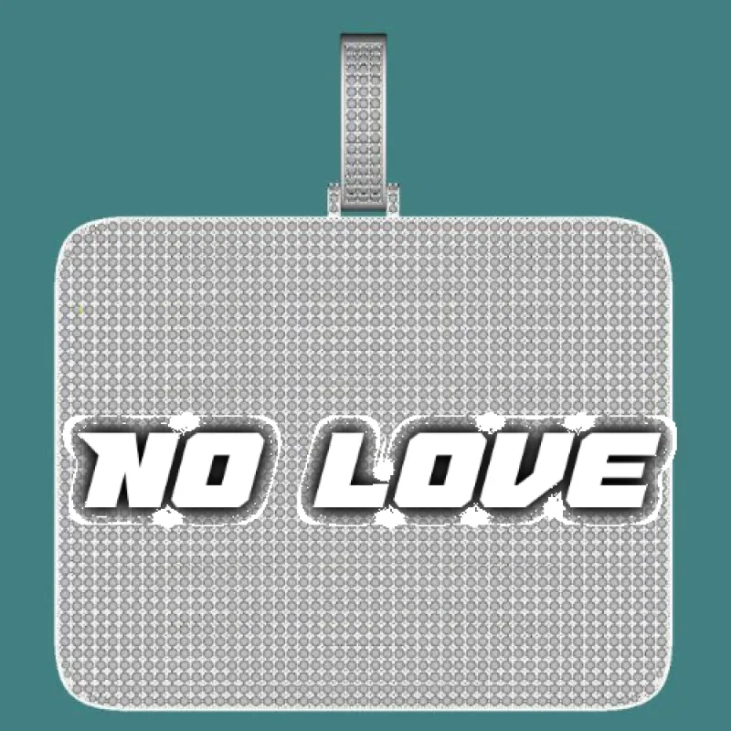 CUSTOM LETTER NECKLACE 3D BIG SQUARE sold by The GUU Shop