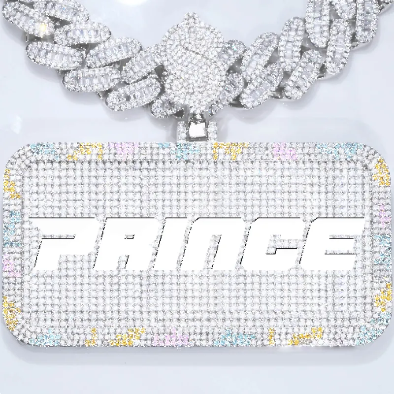 CUSTOM LETTER NECKLACE 3D COLORFUL SQUARE sold by The GUU Shop