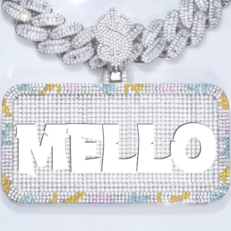 CUSTOM LETTER NECKLACE 3D COLORFUL SQUARE sold by The GUU Shop