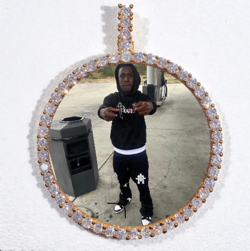 LARGE 3D CIRCLE CUSTOM PICTURE PENDANT sold by The GUU Shop