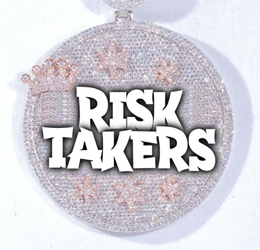 CUSTOM LETTER NECKLACE 3D BIG CROWN DISC sold by The GUU Shop