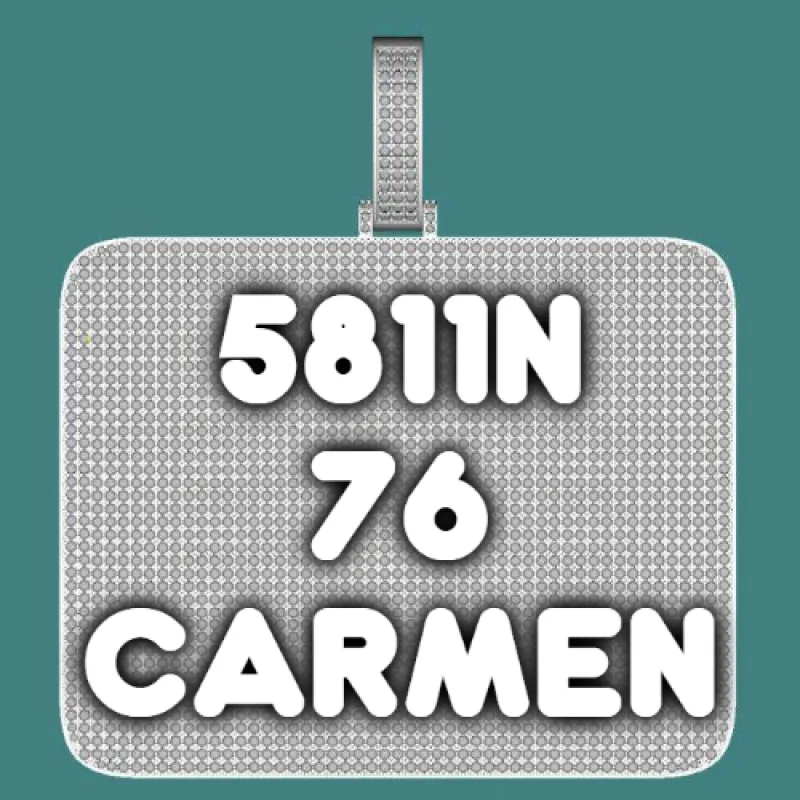 CUSTOM LETTER NECKLACE 3D BIG SQUARE sold by The GUU Shop