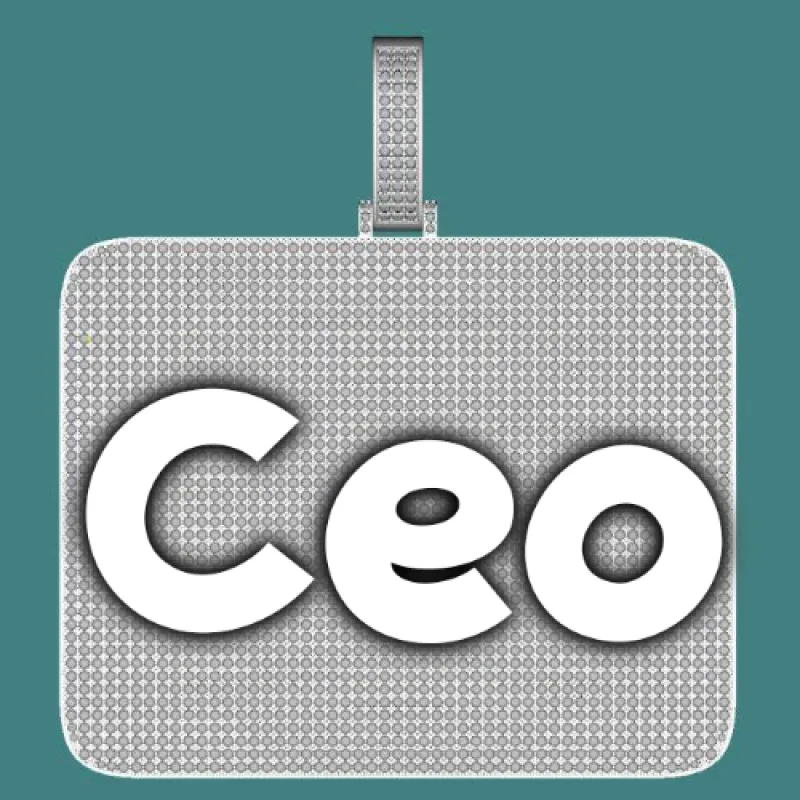 CUSTOM LETTER NECKLACE 3D BIG SQUARE sold by The GUU Shop