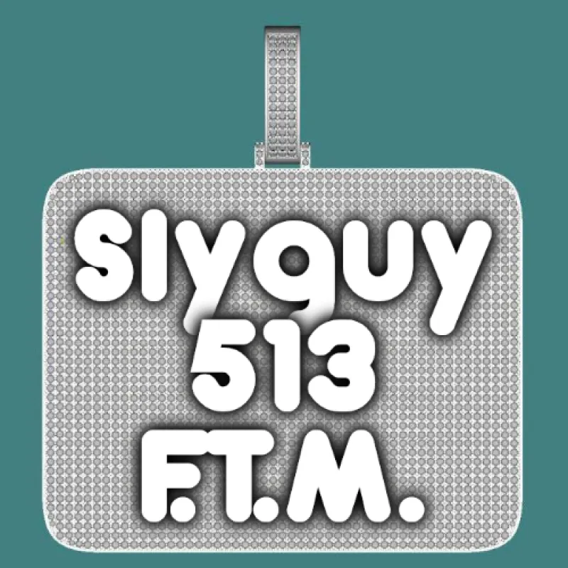 CUSTOM LETTER NECKLACE 3D BIG SQUARE sold by The GUU Shop