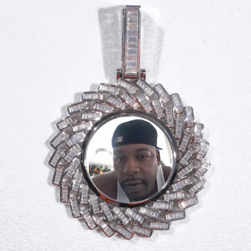 Large 3D Baguette Custom Picture Pendant sold by The GUU Shop