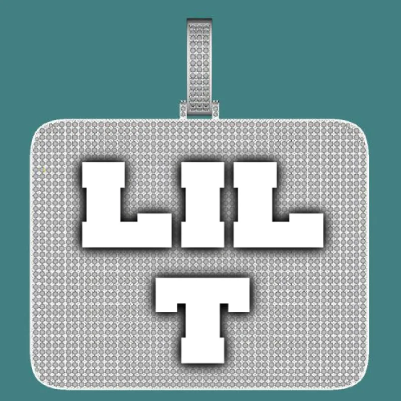 CUSTOM LETTER NECKLACE 3D BIG SQUARE sold by The GUU Shop