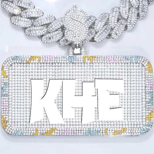 CUSTOM LETTER NECKLACE 3D COLORFUL SQUARE sold by The GUU Shop