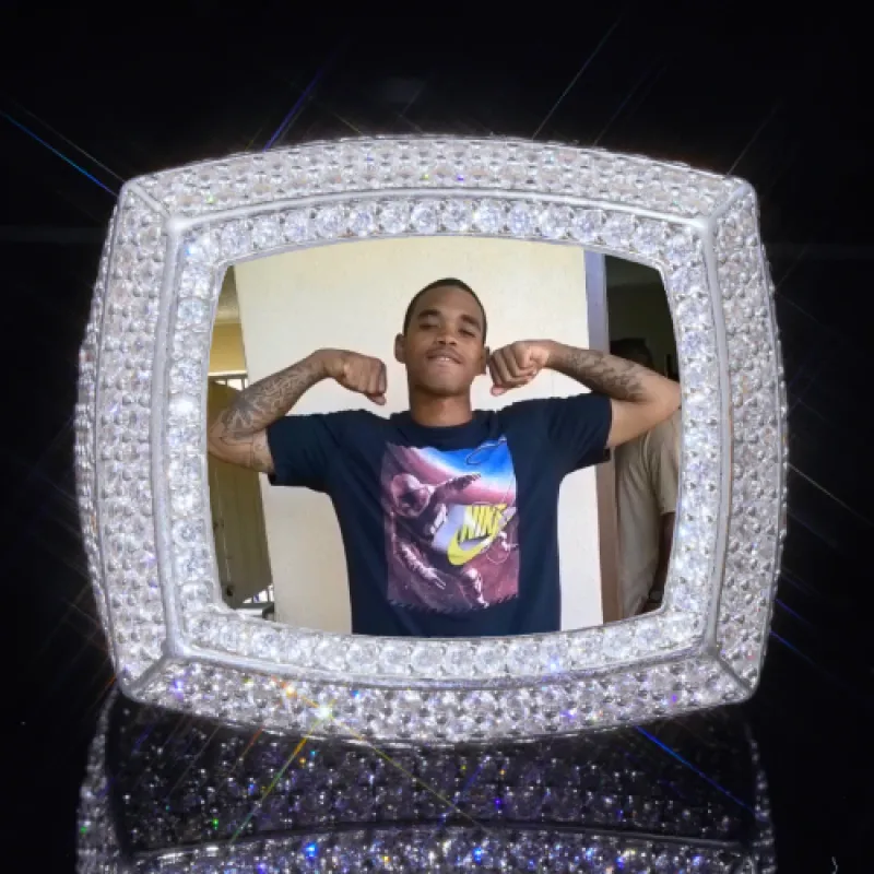 3D CUSTOM PICTURE ICED RING sold by The GUU Shop