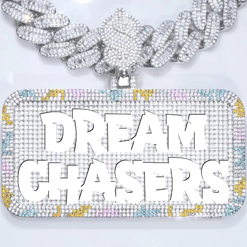 CUSTOM LETTER NECKLACE 3D COLORFUL SQUARE sold by The GUU Shop